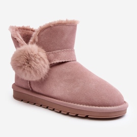 Bottes de neige en daim avec découpes pour femmes, rose Eraclio 1