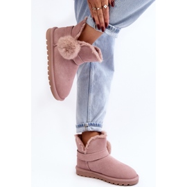 Bottes de neige en daim avec découpes pour femmes, rose Eraclio 7