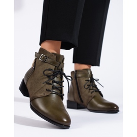W. Potocki Bottines à lacets vertes par Potocki 1