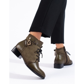 W. Potocki Bottines à lacets vertes par Potocki 3