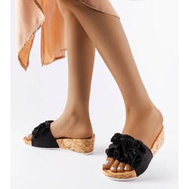 Sandales compensées noires Estella le noir 2