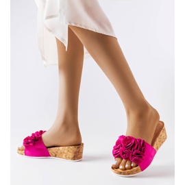 Sandales compensées roses d'Estella 2