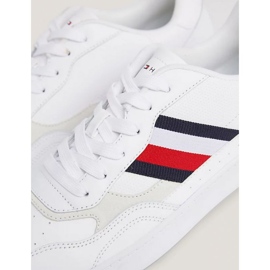 Chaussures Tommy Hilfiger Court Cupsole Retro Lth Stripes M FM0FM04828YBS blanc 1
