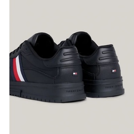 Chaussures Tommy Hilfiger Supercup Leather Stripes M FM0FM048240GQ le noir 1