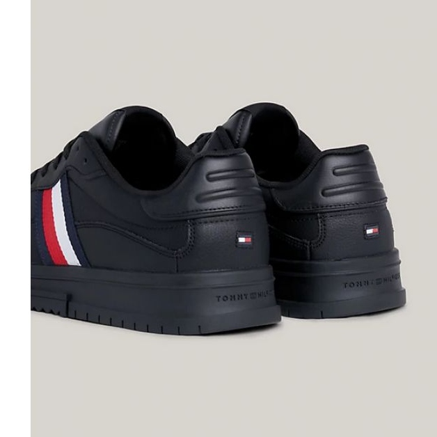 Chaussures Tommy Hilfiger Supercup Leather Stripes M FM0FM048240GQ noir 1