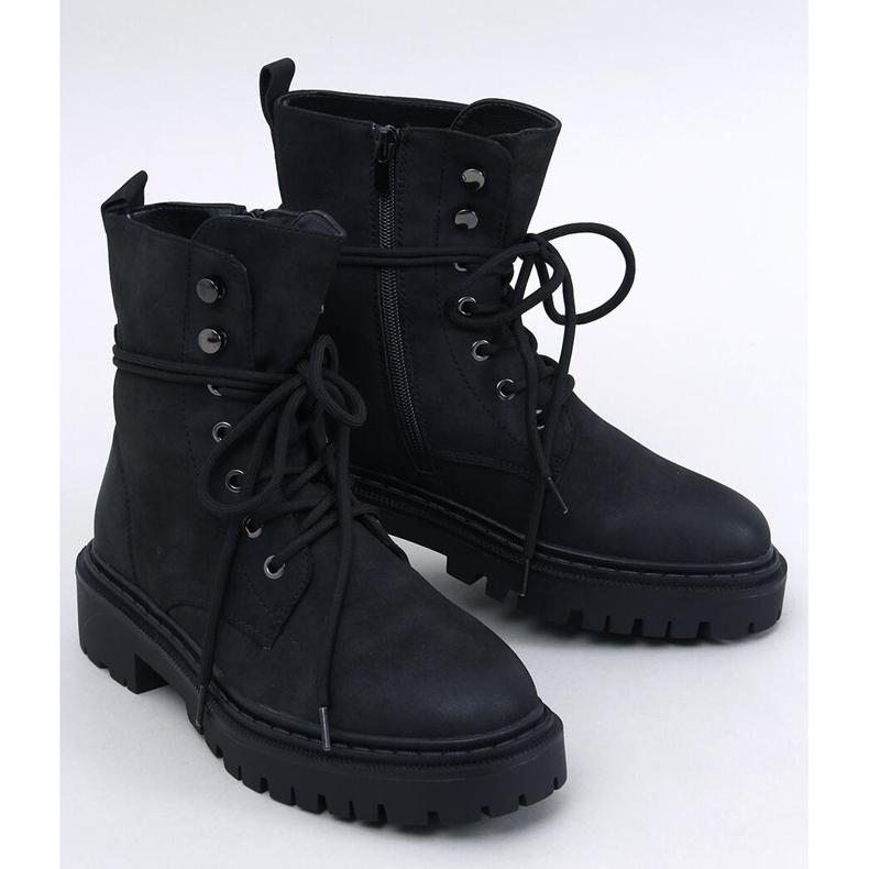 Bottines à lacets avec protecteur Simmo Black noir 1