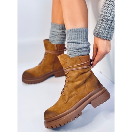 Bottines trappeur avec protection Desfor Camel brun 4