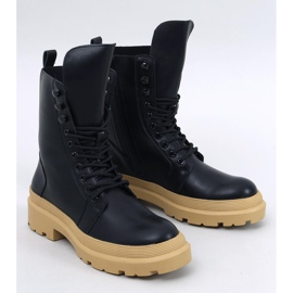 Kinchs NERO/GIALLO bottines à lacets avec protection le noir 1