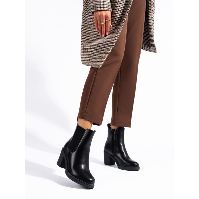 Bottines Shelovet noires classiques le noir 1 Bottines Shelovet noires classiques le noir 1