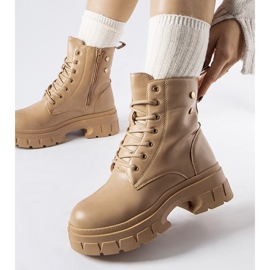 Bottes de travail beiges à semelle Melicucca plus épaisse 1