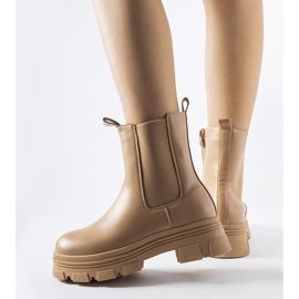 Bottines beiges sur la plateforme Placido 1 Bottines beiges sur la plateforme Placido 1