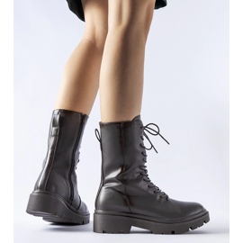 Bottines workwear à lacets Michel grises 1