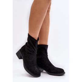 Bottes à talons bas pour femmes noires Aphroteia le noir 1