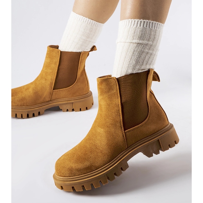 Bottines à enfiler Davenport caramel brun 1