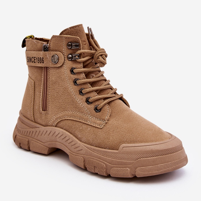 Bottines Femme En Daim Isolées Beige Jailina 1