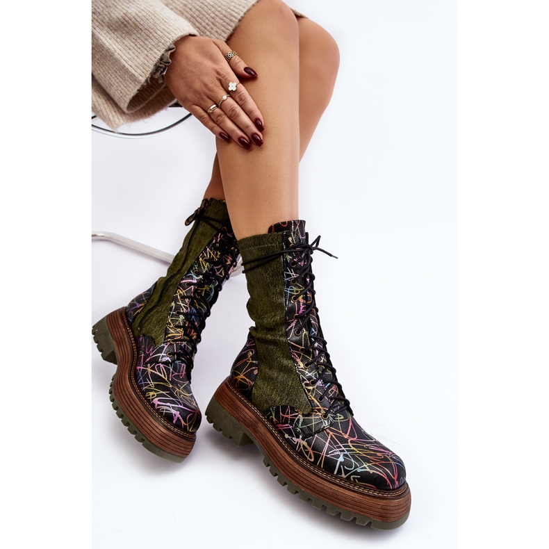 Bottes De Travail En Cuir Pour Femme Maciejka 06203-09 Multicolore noir 1