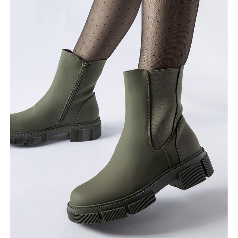 Bottines en caoutchouc Sorbo isolées vertes 1