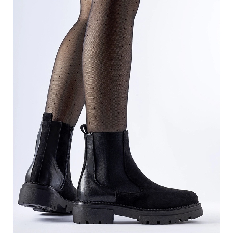 Bottines noires à semelle massive Hodges 1