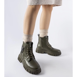 Bottines Spadafore vert foncé avec poche 1