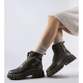 Bottines Spadafore vert foncé avec poche 2