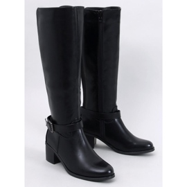 Talboi Bottines à talons noires le noir 1