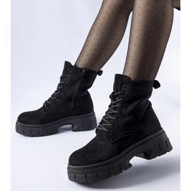 Chaussures de travail noires à semelle épaisse Qureshi le noir 1