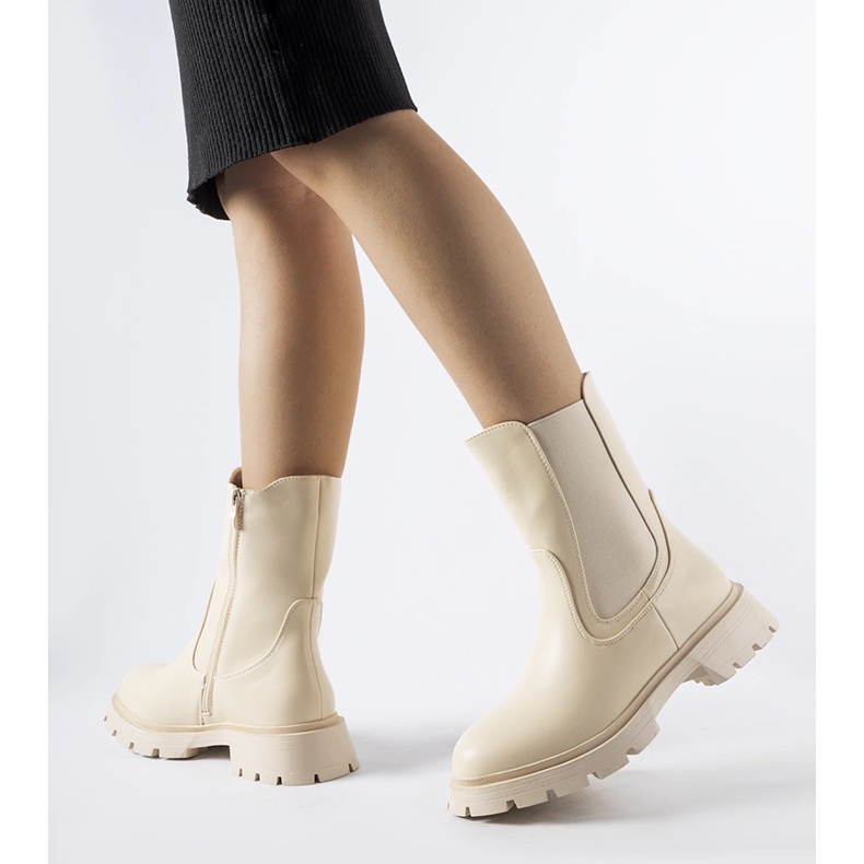 Bottines Pleasanton classiques isolées beiges 1