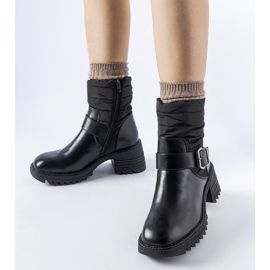 Bottes chaudes noires à semelle massive Nisri le noir 1