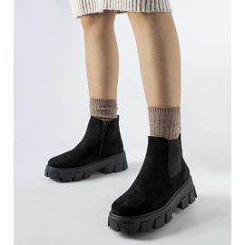 Low boots noires à semelle massive Willo 1