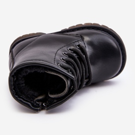 Bottes En Cuir Pour Enfants Avec Fermeture Éclair Noir Omua 1