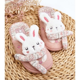 Chaussons Lapin Rose Enfant à Semelle Épaisse, Dasca 2