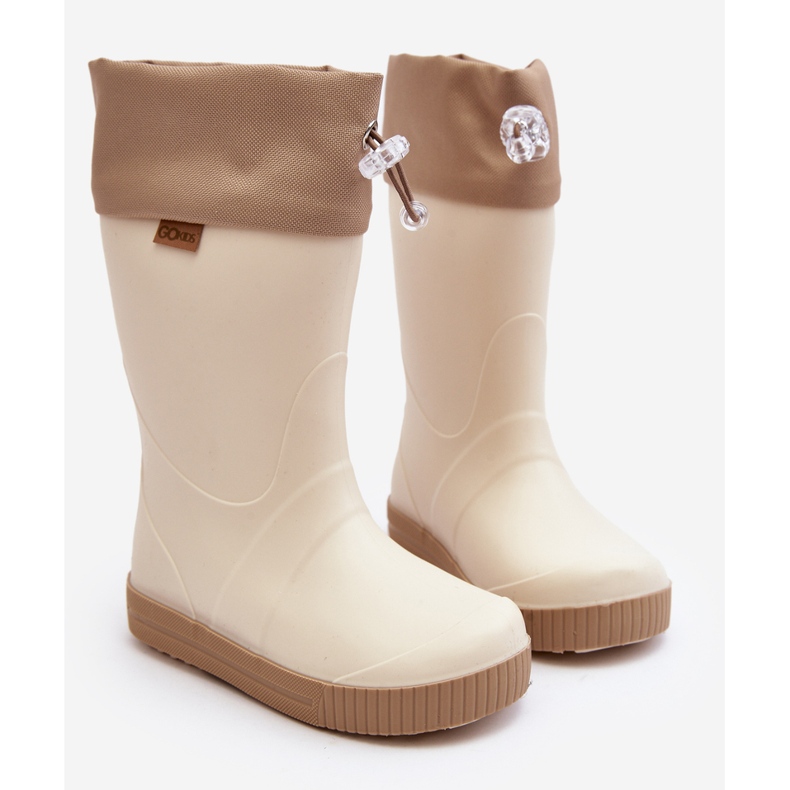 Lemigo Wave Gokids 983 Bottes en Caoutchouc pour Enfants avec Col Beige 2