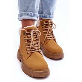 Bottes pour femmes avec manteau brun en peau de mouton 3