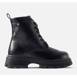 Bottes fille isolées graphite par Basara noir 1