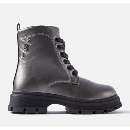 Bottes fille isolées graphite par Basara gris 1