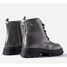 Bottes fille isolées graphite par Basara gris 4