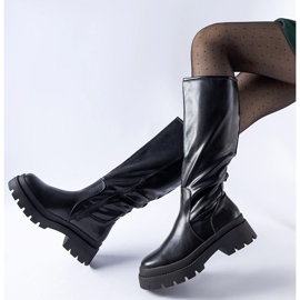 Bottines classiques plates noires Christien le noir 1