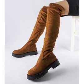 Bottes longues marron à semelle massive par Kossuth brun 1