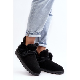Bottes de neige en daim avec découpes pour femmes, noir Eraclio le noir 3