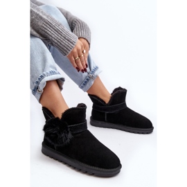 Bottes de neige en daim avec découpes pour femmes, noir Eraclio le noir 8