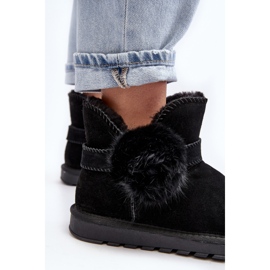 Bottes de neige en daim avec découpes pour femmes, noir Eraclio le noir 1