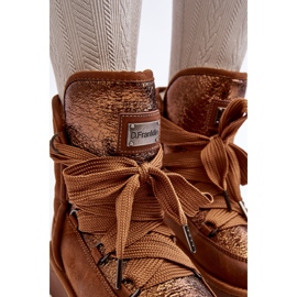 Bottes de neige pour femmes avec laçage D.Franklin DFSH370006 Marron brun 1