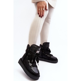 Bottes de neige avec fixations pour femmes D.Franklin DFSH370006 Noir le noir 7