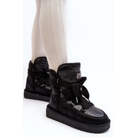 Bottes de neige avec fixations pour femmes D.Franklin DFSH370006 Noir le noir 10