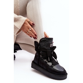 Bottes de neige avec fixations pour femmes D.Franklin DFSH370006 Noir le noir 1