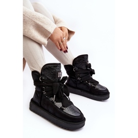 Bottes de neige avec fixations pour femmes D.Franklin DFSH370006 Noir le noir 2