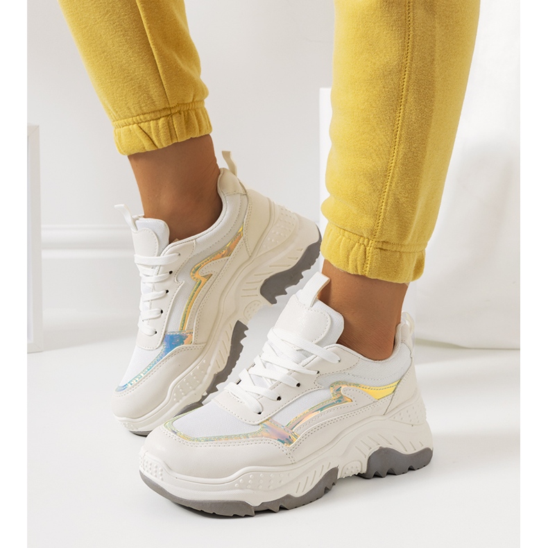 Baskets Gossett beiges blanc 2