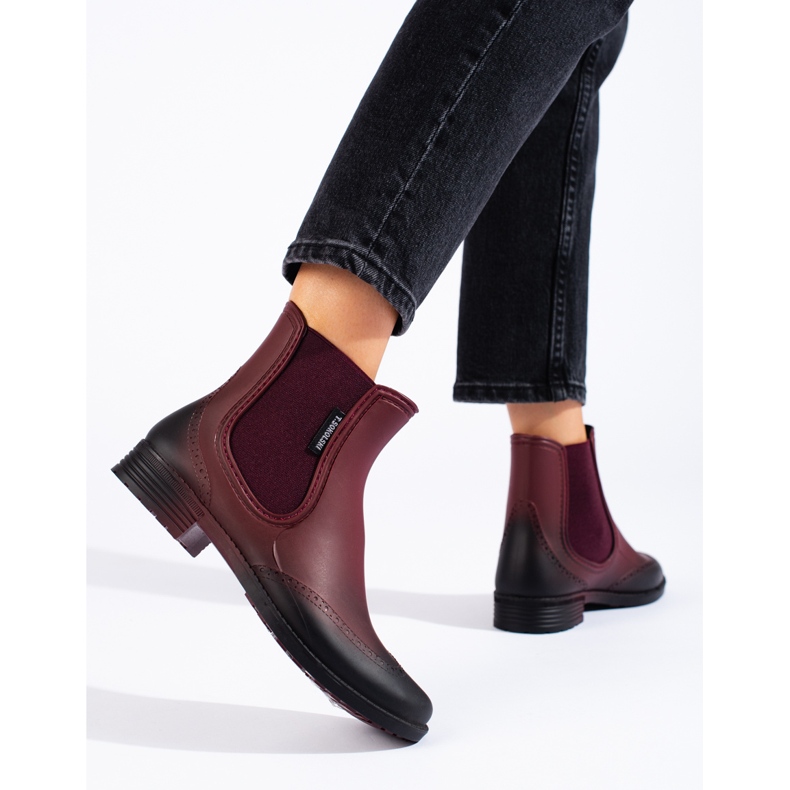 Bottines chelsea T.Sokolski bordeaux femme rouge 2 Bottines chelsea T.Sokolski bordeaux femme rouge 2