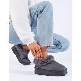 Bottines de neige basses femme Shelovet grises 1