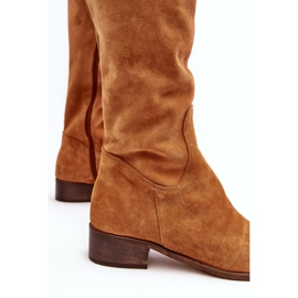 Cuissardes Femme En Daim Avec Plat Camel Hewanella brun 6